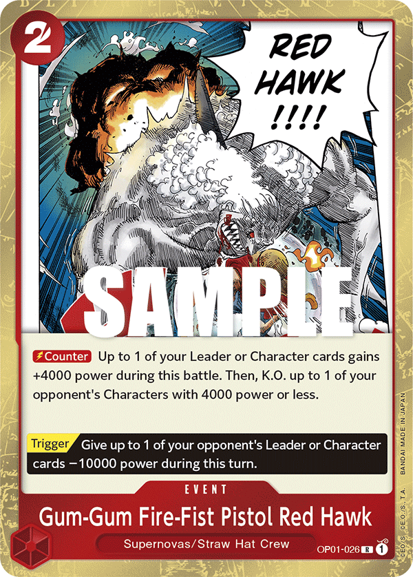 OP01-026 - Gum-Gum Fire-Fist Pistol Red Hawk