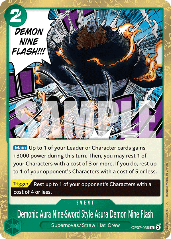 OP07-036 - Demonic Aura Nine-Sword Style Asura Demon Nine Flash