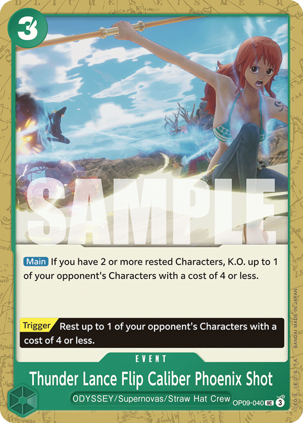 OP09-040 - Thunder Lance Flip Caliber Phoenix Shot