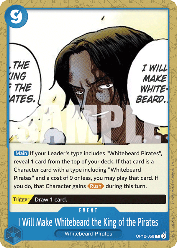 OP12-058 - I Will Make Whitebeard the King of the Pirates