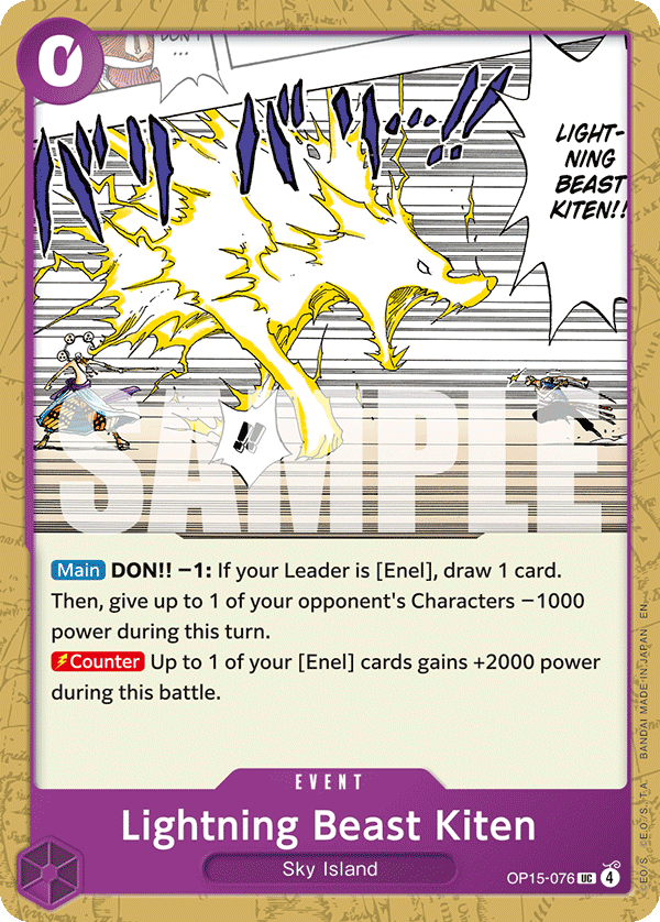 OP15-076 - Lightning Beast Kiten