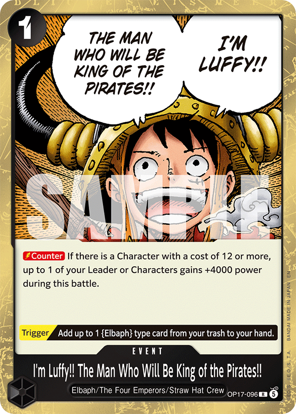 OP17-096 - I'm Luffy!! The Man Who Will Be King of the Pirates!!