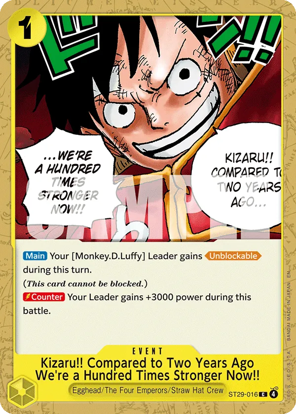 ST29-016 - Kizaru!! Compared to Two Years Ago We're a Hundred Times Stronger Now!!