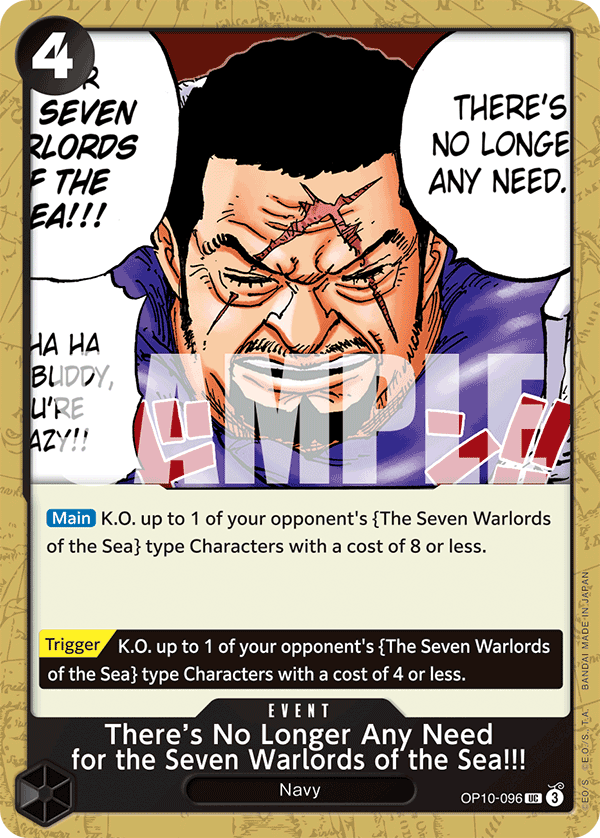 OP10-096 - There's No Longer Any Need for the Seven Warlords of the Sea!!! - Montrestore