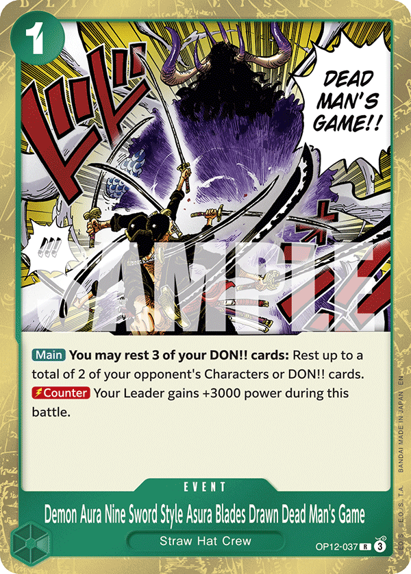 OP12-037 - Demon Aura Nine Sword Style Asura Blades Drawn Dead Man's Game