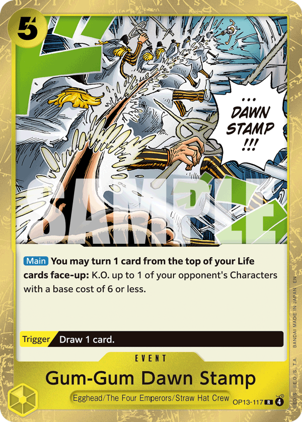 OP13-117 - Gum-Gum Dawn Stamp