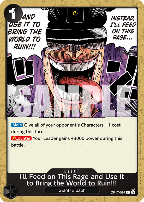 OP17-097 - I'll Feed on This Rage and Use It to Bring the World to Ruin!!!